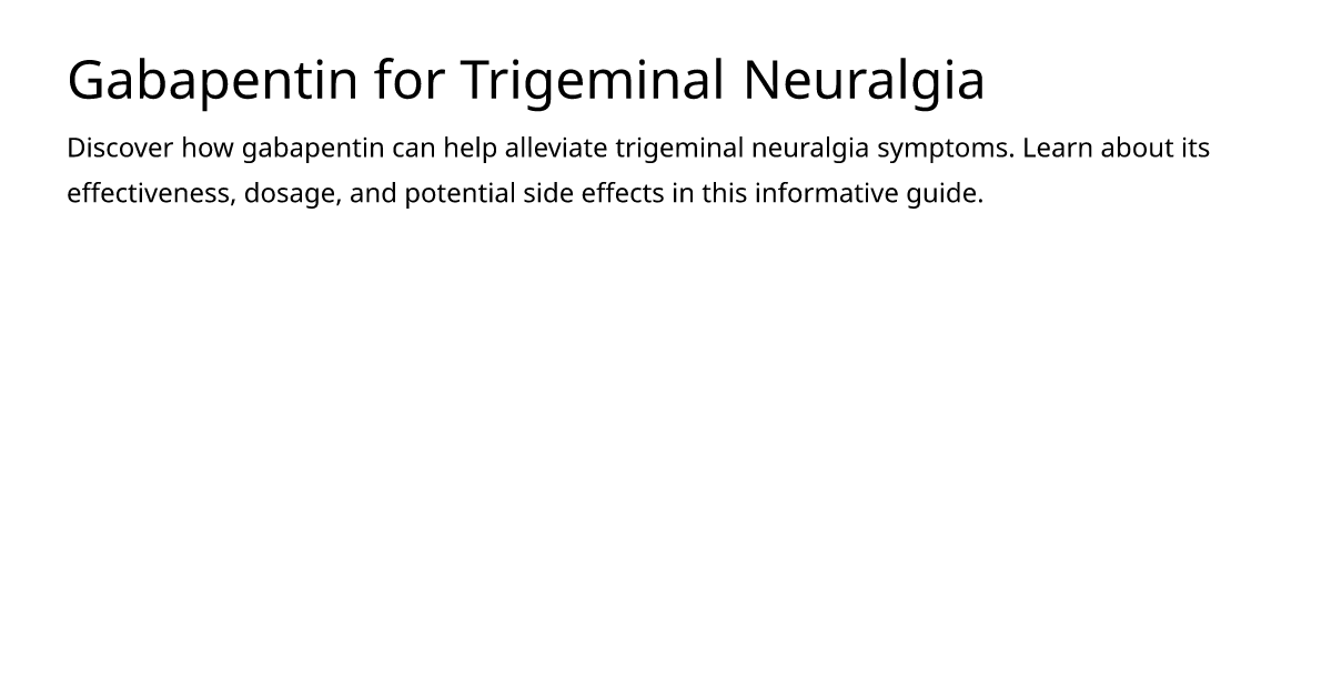 does gabapentin help with nerves