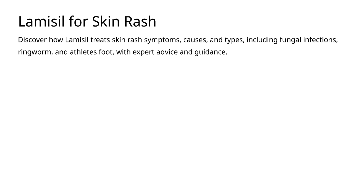 Lamisil for Skin Rash – meds.is