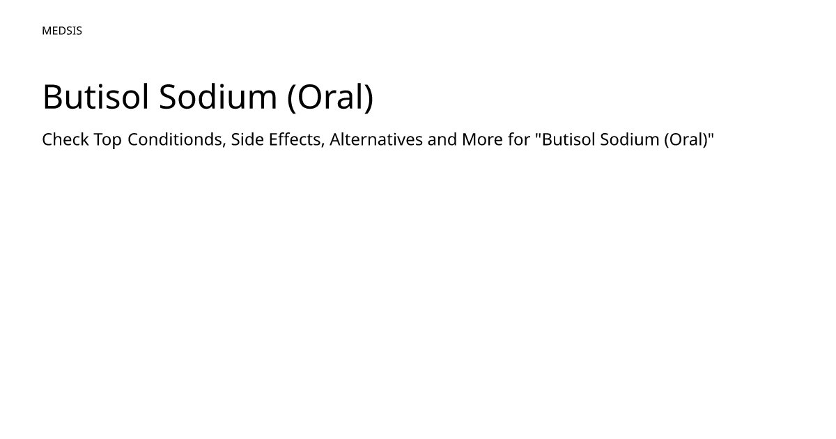 Butisol Sodium (Oral) – meds.is