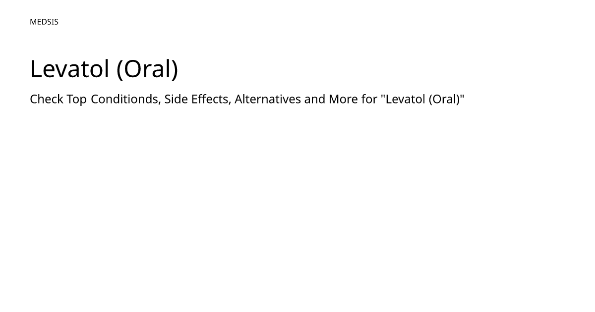 Levatol (Oral) – meds.is