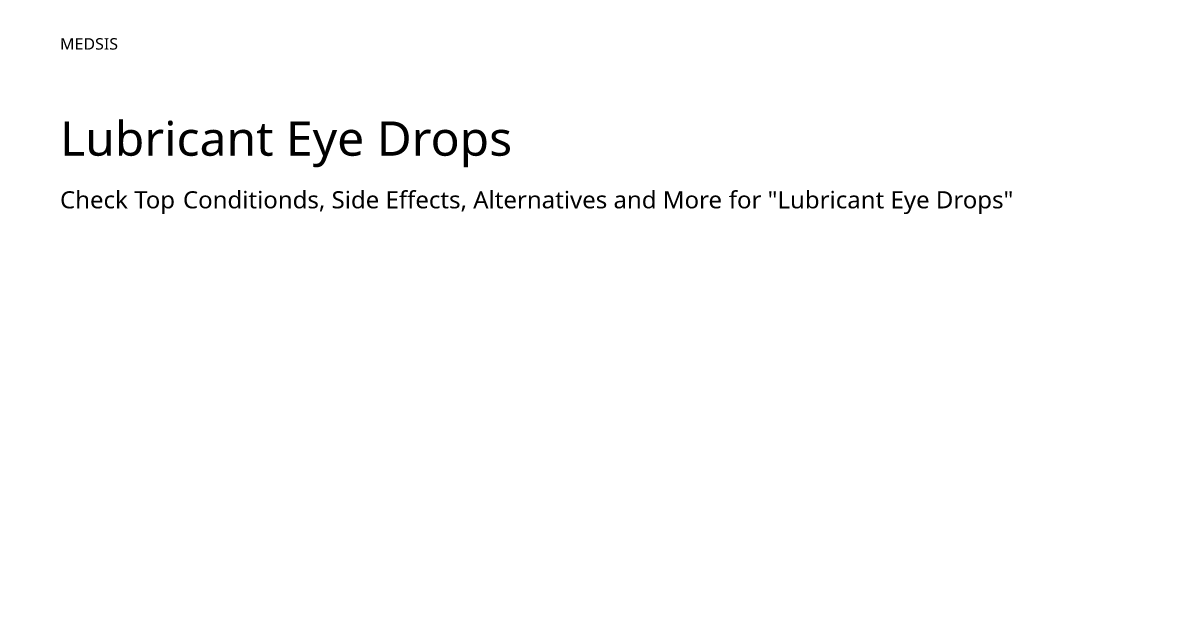 Lubricant Eye Drops – meds.is