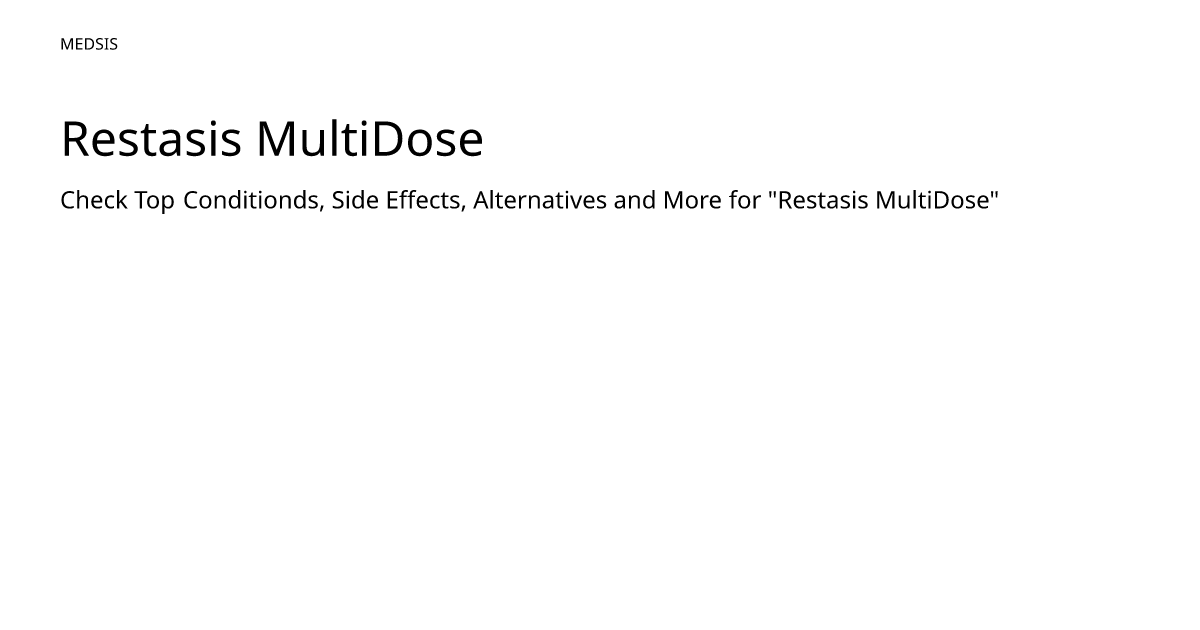 Restasis MultiDose – meds.is